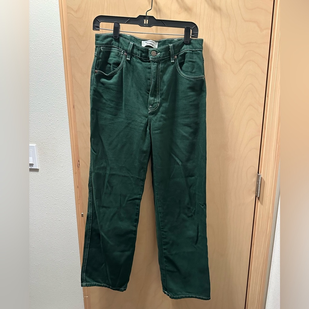 Reformation Women’s Cowboy Deep Green Straight Jeans Size 28/6